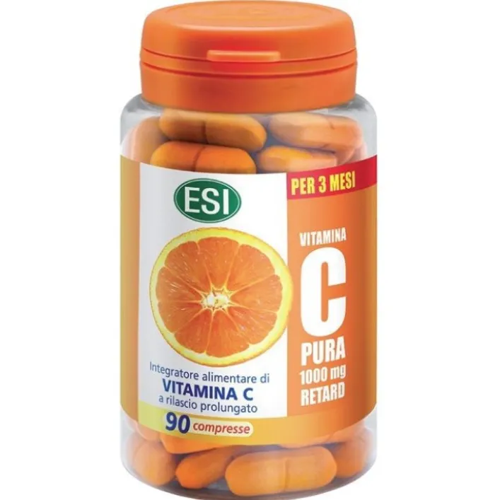 Esi Vitamina C Pura Retard Multicomplex 90 Capsule - Integratore Vitamina C Rilascio Prolungato da 1000mg