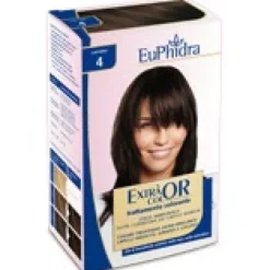 Euphidra Extra Color Kit per Tintura Permanente con Proteine della Seta 4,3 Castano Dorato