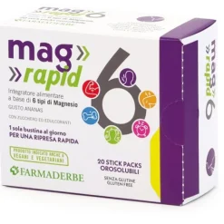 Farmaderbe Mag 6 Rapid 20 Bustine - Integratore Alimentare