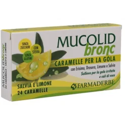 Farmaderbe Mucolid Bronc Salvia e Limone 24 Caramelle