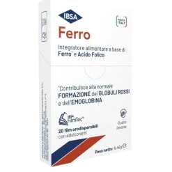 Ferro Ibsa 20 film orodispersibili - Integratore Ferro e Acido Folico