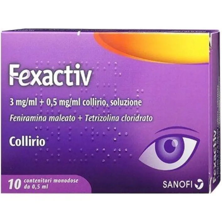 Fexactiv Collirio Antiallergico Monodose 10 Flaconcini da 0,5 ml