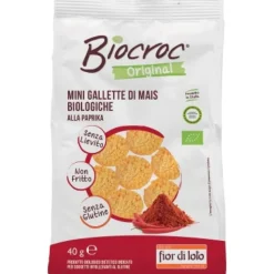 Fior Di Loto Biocroc Mini Gallette Mais e Paprika 40 grammi