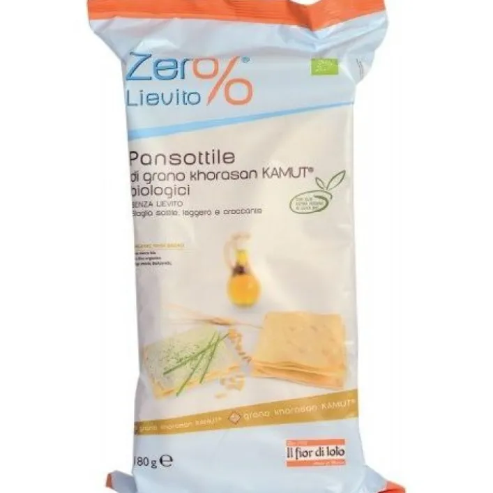 Fior Di Loto Fior Di Loto Zero% Glutine Lievito PanSottile di Kamut Bio 180 grammi