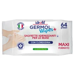 Germol Wipes+ Salviette Igienizzanti Mani 64 pezzi