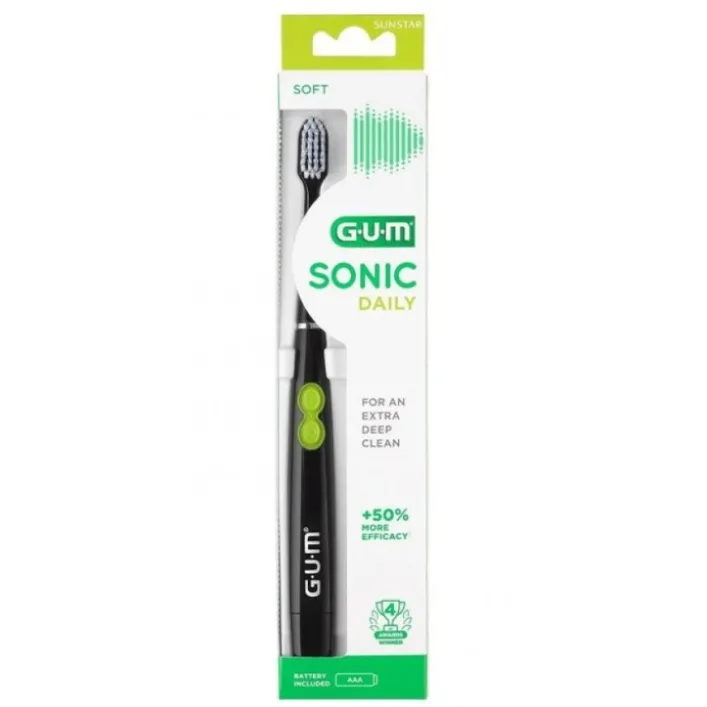 Gum Activital Sonic Daily Spazzolino a Batteria Nero