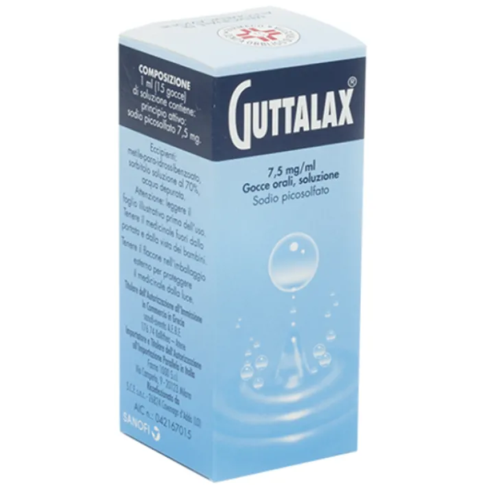 Guttalax Gocce 7,5mg/ml Bisacodile Lassativo 15 ml F1000