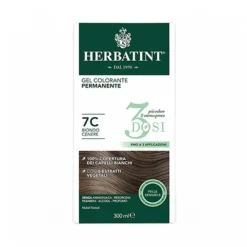 Herbatint Tintura per Capelli Gel Permanente 3 Dosi 7C Biondo Cenere 300 ml
