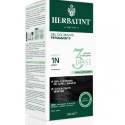 Herbatint Tintura per Capelli Gel Permanente 3 Dosi 1N Nero 300 ml