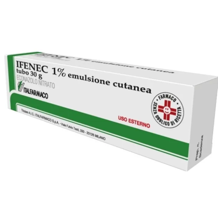 Ifenec 1% Econazolo Nitrato Emulsione Cutanea Antimicotica 30 grammi