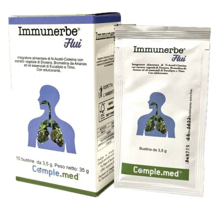 Immunerbe Flui 14 Bustine - Integratore Benessere dell'Organismo