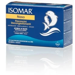 Isomar Naso Flaconcini Decongestionanti Acqua di Mare Ipertonica 18 Monodose