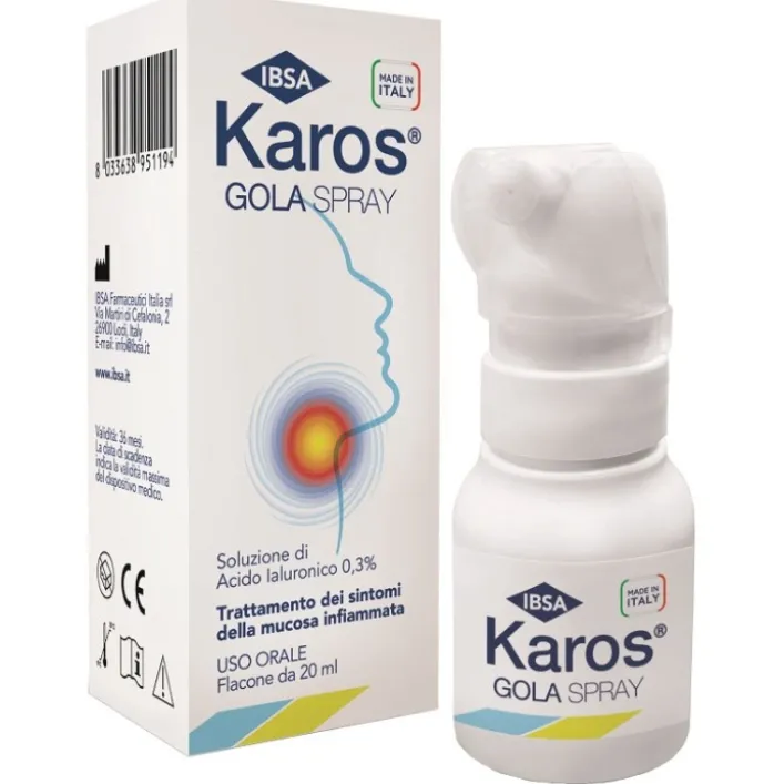 Karos Spray Orale 0,3% per Gola Infiammata 20 ml