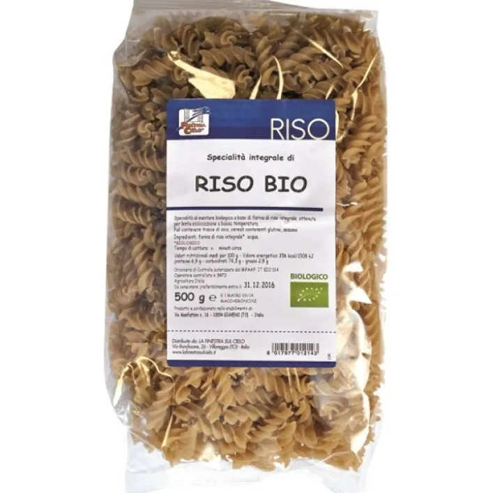 La Finestra sul Cielo Pasta Fusilli di Riso Integrali Bio 500 grammi