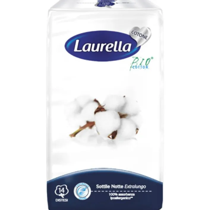 Laurella Assorbenti in Cotone Sottile Notte Disteso 14 pezzi