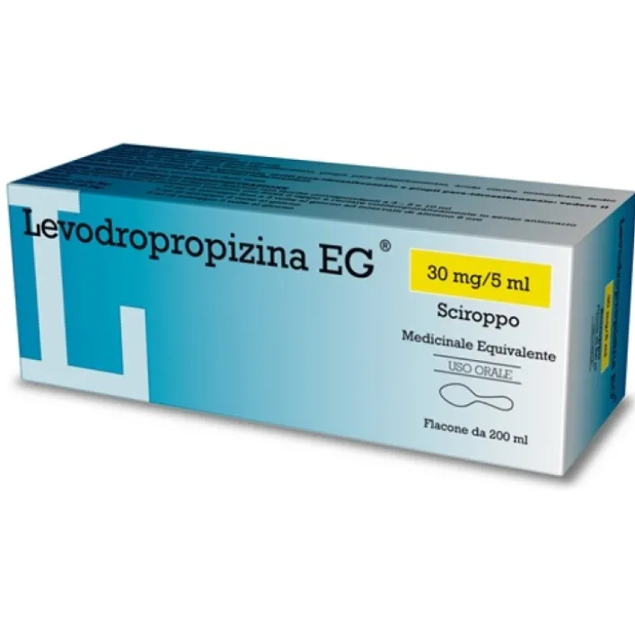 Levodropropizina EG 30 mg/5 ml Sciroppo Sedativo Tosse 200 ml