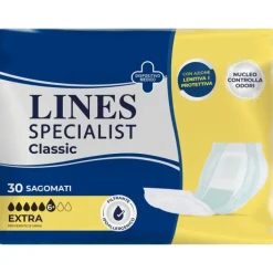 Lines Specialist Classic Sagomato Extra Pannolone Anti-odore 30 pezzi