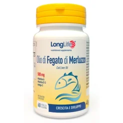 Longlife Olio di Fegato di Merluzzo 60 Perle - Integratore Difese Immunitarie