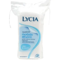 Lycia Quadrotti Morbidi Struccanti 100% in Cotone 50 Pezzi
