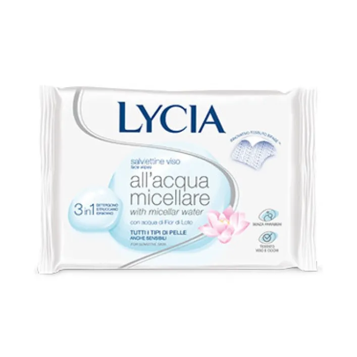 Lycia Salviette Struccanti all'Acqua Micellare 12 Pezzi