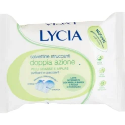 Lycia Salviette Struccanti Purificanti per Pelli Grasse 20 Pezzi