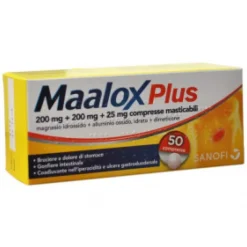Maalox Plus Antiacido e Gonfiore 50 Compresse Masticabili
