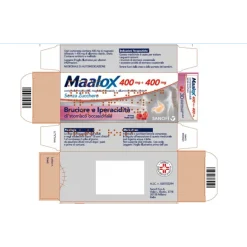 Maalox Senza Zucchero 400 mg + 400 mg Antiacido Aroma Frutti Rossi 30 Compresse Masticabili