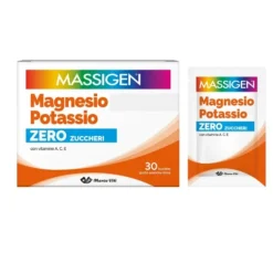 Massigen Magnesio e Potassio Zero Zuccheri 30 bustine - Integratore Alimentare