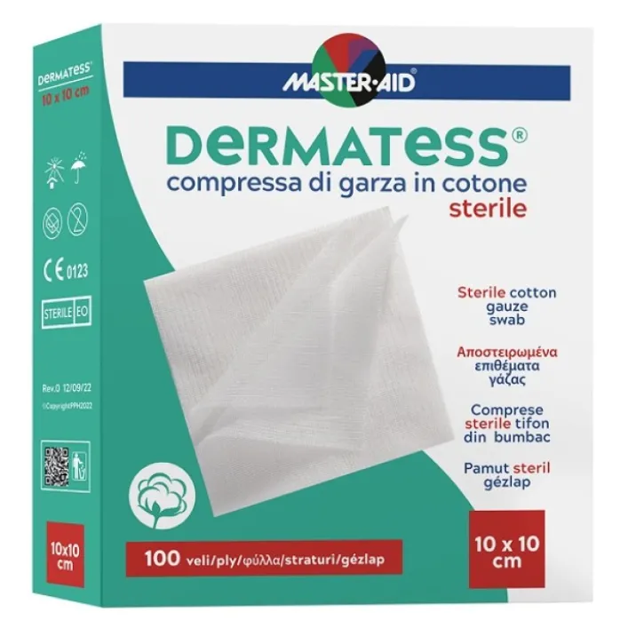 Master-Aid Dermatess Garza Idrofila 18 x 40 cm 12 Pezzi