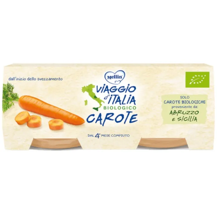 Mellin Bio Omogeneizzato Carote 2 x 80 grammi