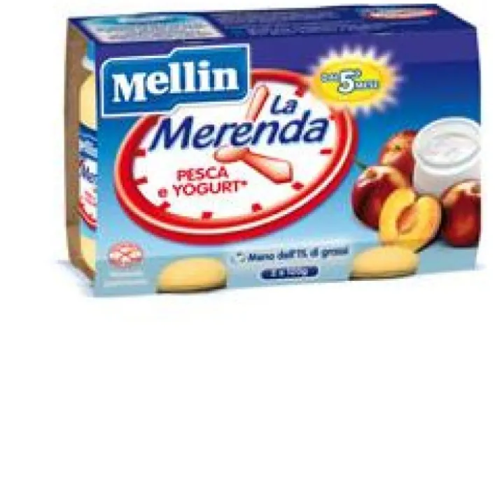 Mellin Merenda Yogurt e Pesca 2 x 120 grammi