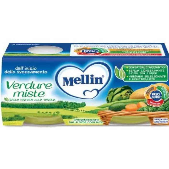 Mellin Omogeneizzato Verdure Miste 2 x 80 grammi