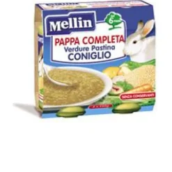 Mellin Pappa Completa Pastina con Coniglio e Verdure 2 x 250 grammi