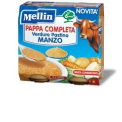Mellin Pappa Completa Pastina con Manzo e Verdure 2 x 250 grammi
