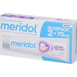 Meridol Dentifricio Protezione Gengive Azione Veloce 2 x 75 ml
