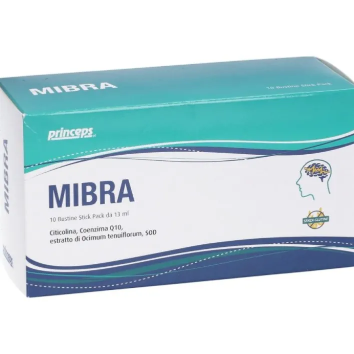 Mibra 10 stick - Integratore Citicolina e Coenzima Q10