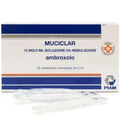 Muciclar Soluzione da Nebulizzare 15 mg / 2 ml Ambroxolo Cloridrato 30 Fiale