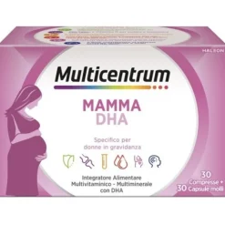Multicentrum Mamma Dha 30 Compresse + 30 Capsule Molli - Integratore per la gravidanza