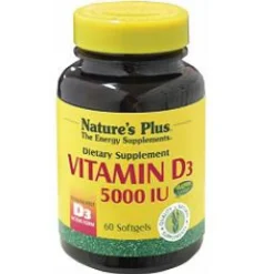 Nature's Plus Vitamina D3 5000 U.I. 60 Capsule - Integratore Alimentare