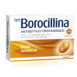 NeoBorocillina Antisettico Orofaringeo 6,4 mg + 52 mg Arancia 16 Pastiglie