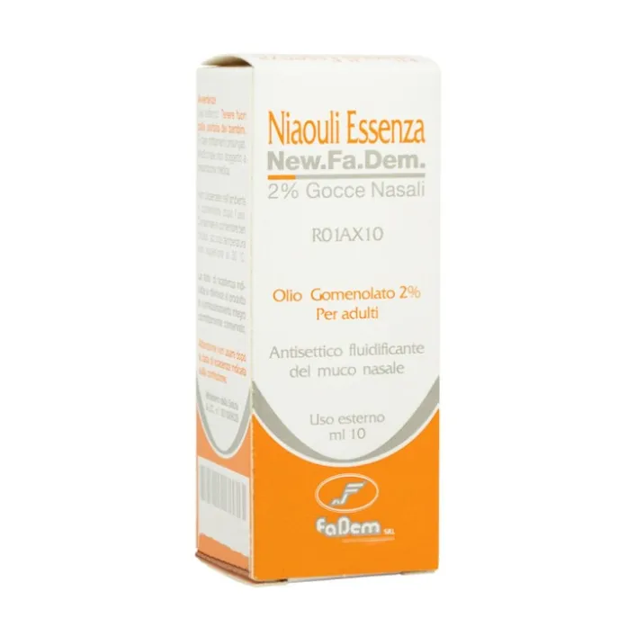 New.Fa.Dem. Gomenolato Niaouli Essenza 2% Gocce Nasali 10 ml