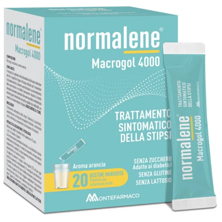 Normalene Macrogol 4000 Arancia 20 buste - Trattamento Stipsi