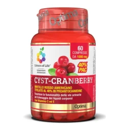 Optima Colours of Life Cranberry 60 Compresse - Integratore Benessere Vie Urinarie