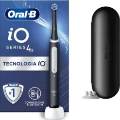 Oral B IO Serie 4s Spazzolino Elettrico Nero + Custodia da Viaggio