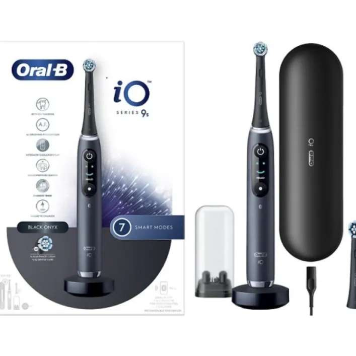 Oral B spazzolino elettrico iO 9 s + 2 testine colore nero