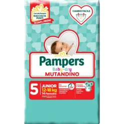 Pampers Baby Dry Mutandino Junior Misura 5 14 pezzi