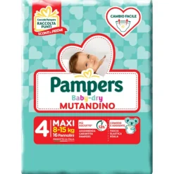 Pampers Baby Dry Mutandino Maxi Misura 4 16 pezzi