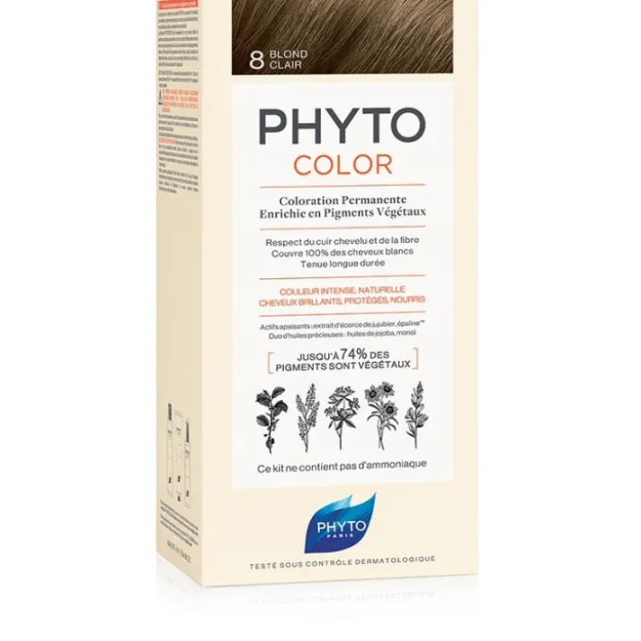 Phytocolor 8 Biondo Chiaro - Tintura Permanente per Capelli
