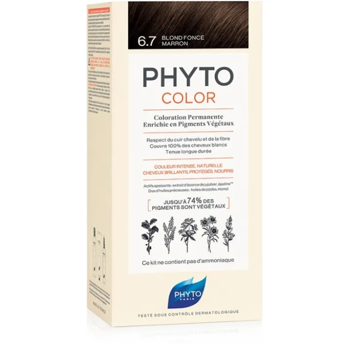 Phytocolor 6.7 Biondo Scuro Tabacco - Tintura Permanente per Capelli