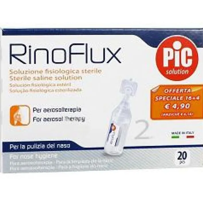 Pic RinoFlux Soluzione Fisiologica per Aerosol 20 Flaconcini